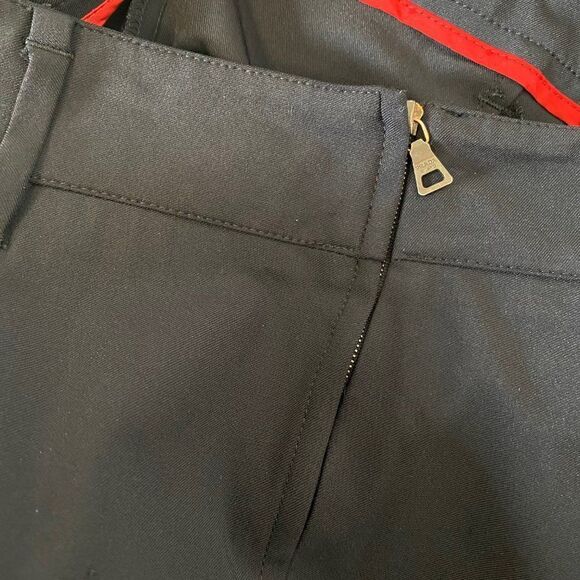 Prada Black Nylon Blend Front Seam Side Zip Dress Pants - Picture 10 of 13